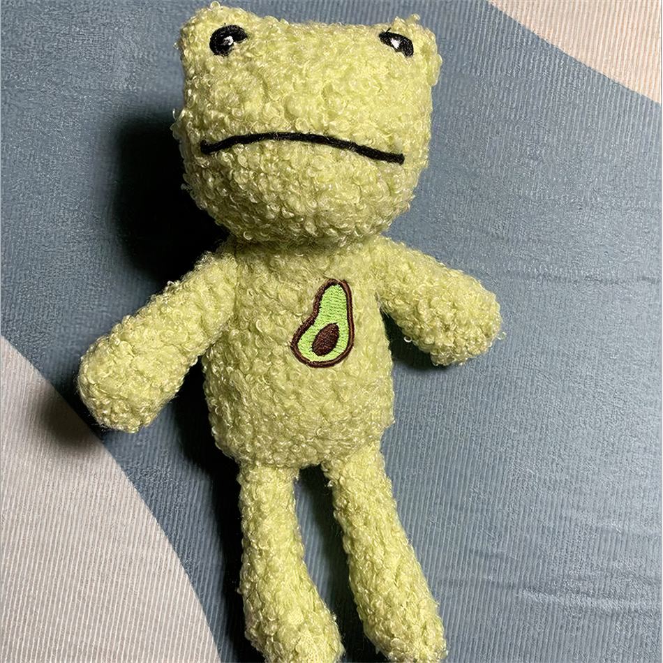 Peluche grenouille verte avocat douce et câline enfant La compagnie de la peluche